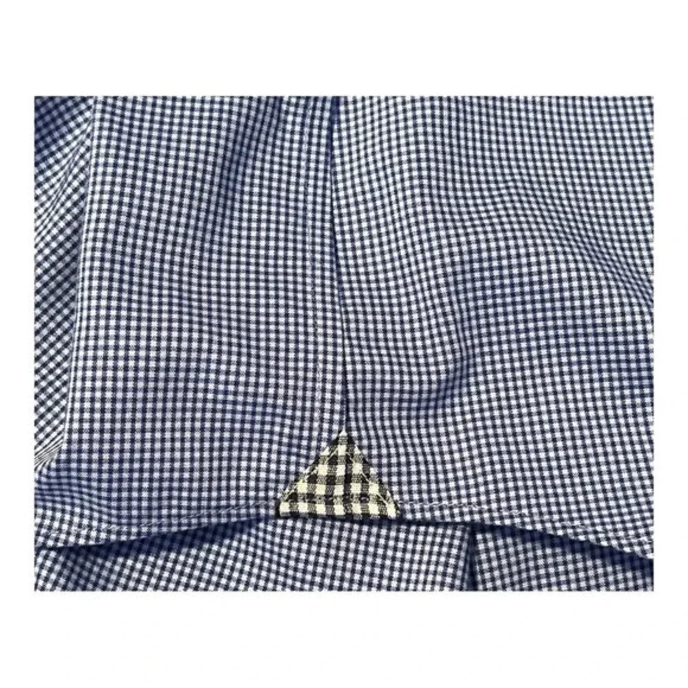 Banana Republic‎ Button Down Shirt Mens Large Blue Gingham Non-Iron Standard Fit